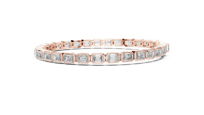 Emerald Tennis Lab Grown Diamond Bracelet