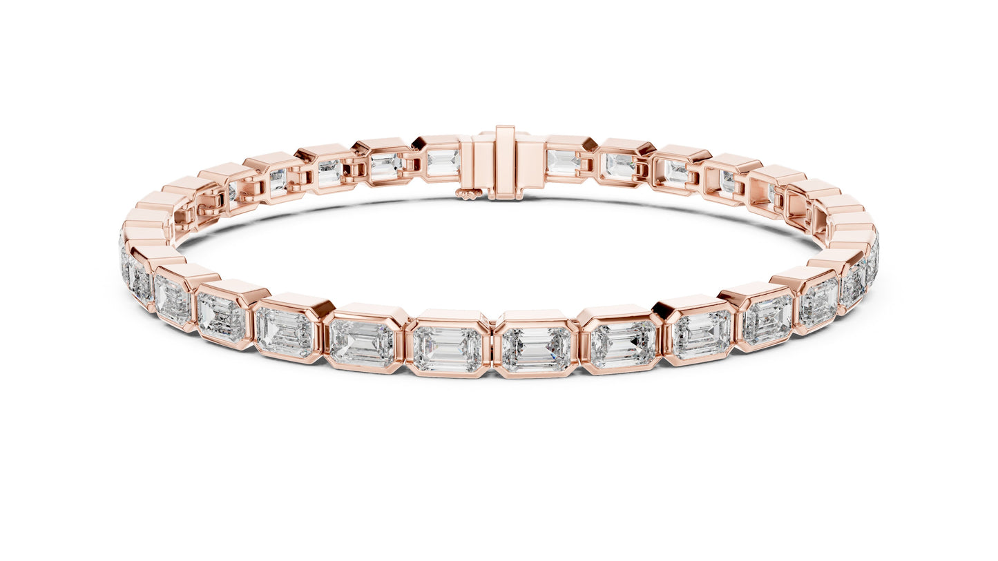 Emerald Tennis Lab Grown Diamond Bracelet
