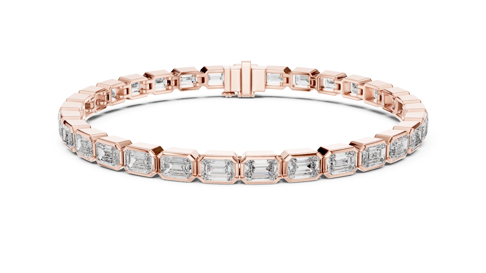 Emerald Tennis Lab Grown Diamond Bracelet