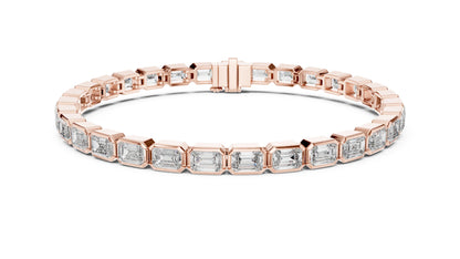 Emerald Tennis Lab Grown Diamond Bracelet