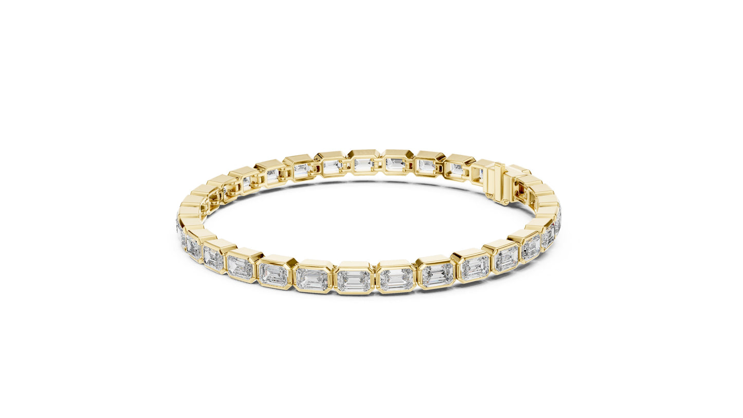 Emerald Tennis Lab Grown Diamond Bracelet