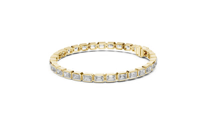 Emerald Tennis Lab Grown Diamond Bracelet