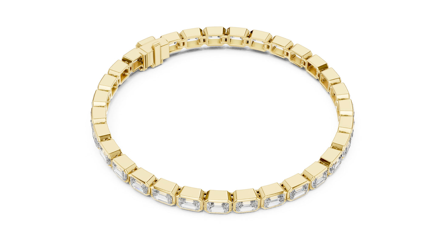 Emerald Tennis Lab Grown Diamond Bracelet