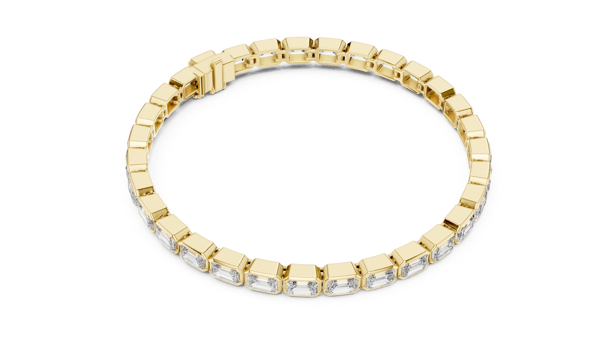 Emerald Tennis Lab Grown Diamond Bracelet