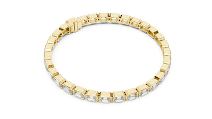Emerald Tennis Lab Grown Diamond Bracelet