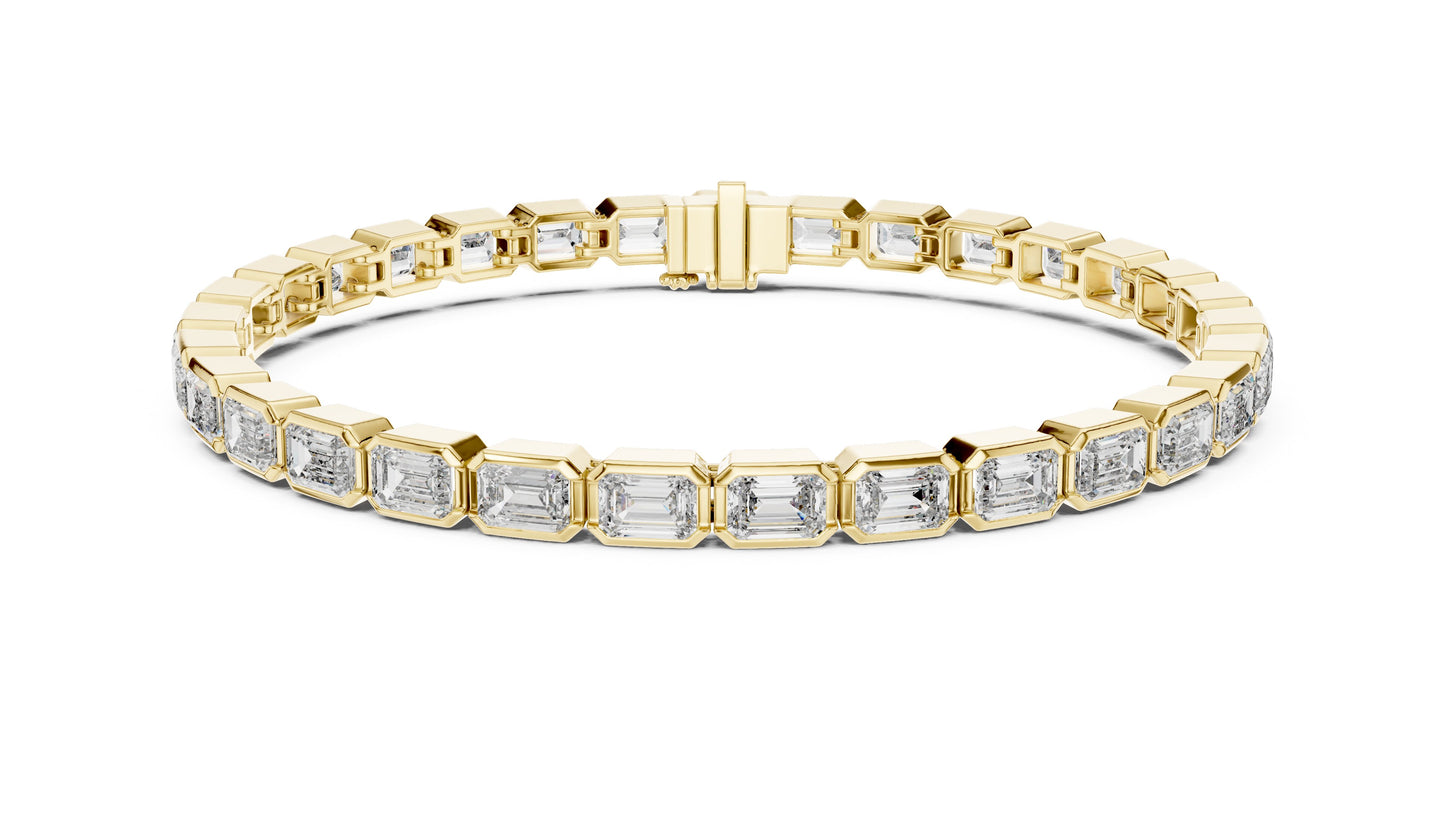 Emerald Tennis Lab Grown Diamond Bracelet