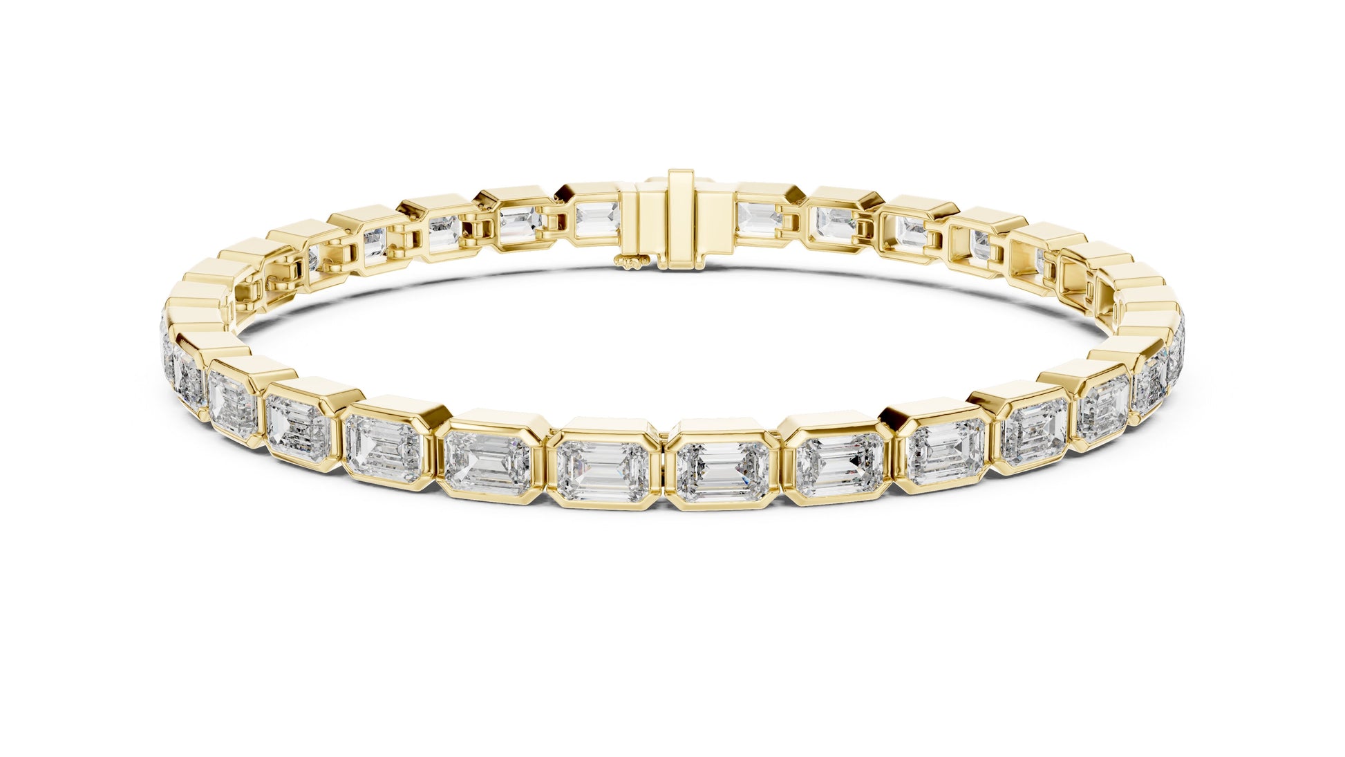 Emerald Tennis Lab Grown Diamond Bracelet