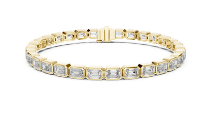 Emerald Tennis Lab Grown Diamond Bracelet