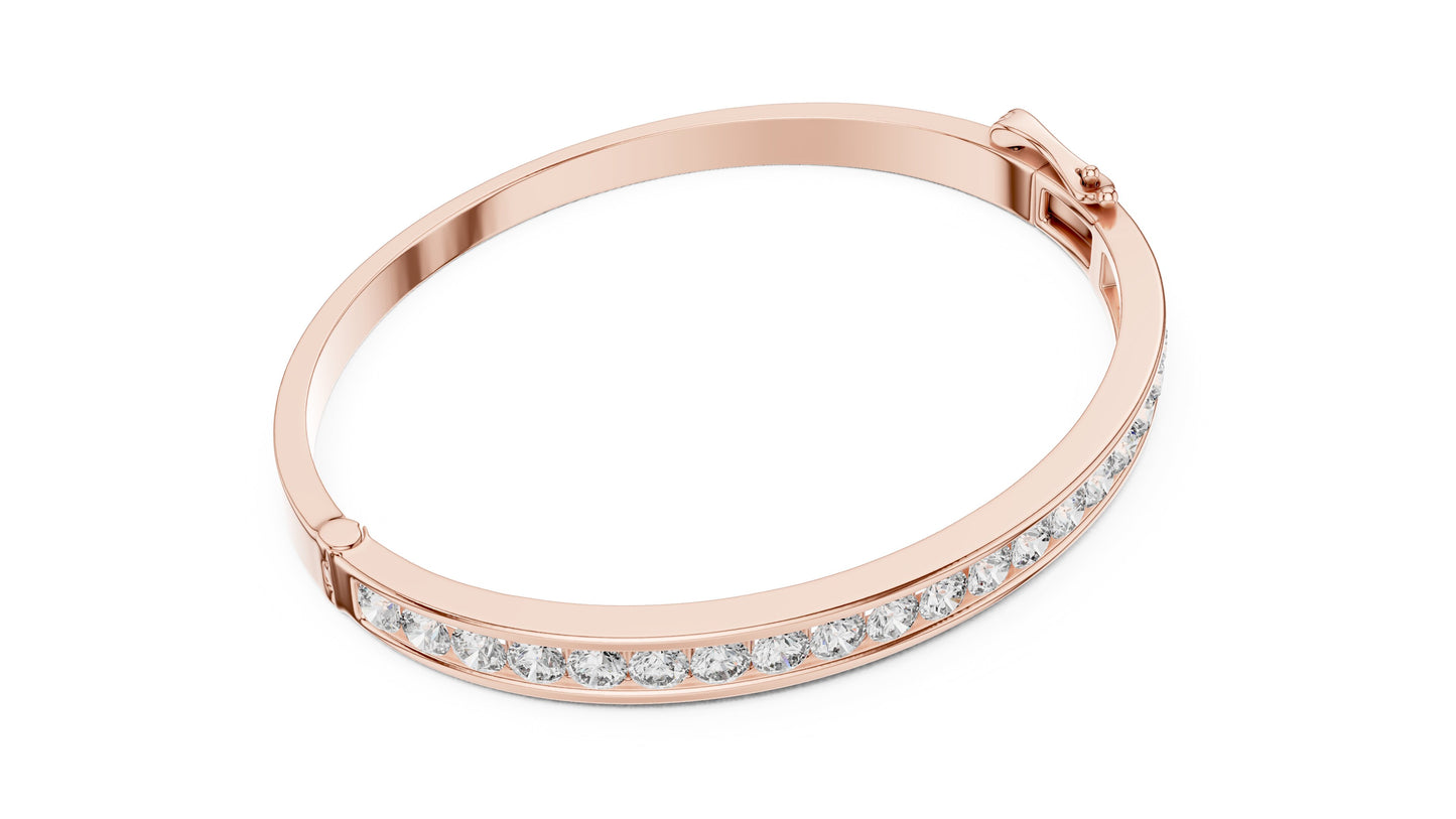 Round Bangle Lab Grown Diamond Bracelet