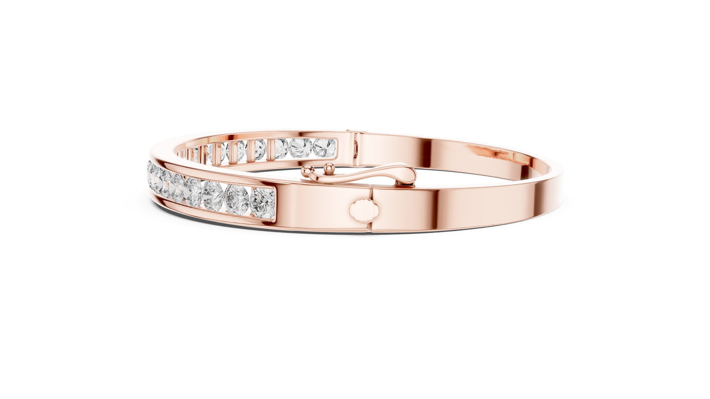 Round Bangle Lab Grown Diamond Bracelet