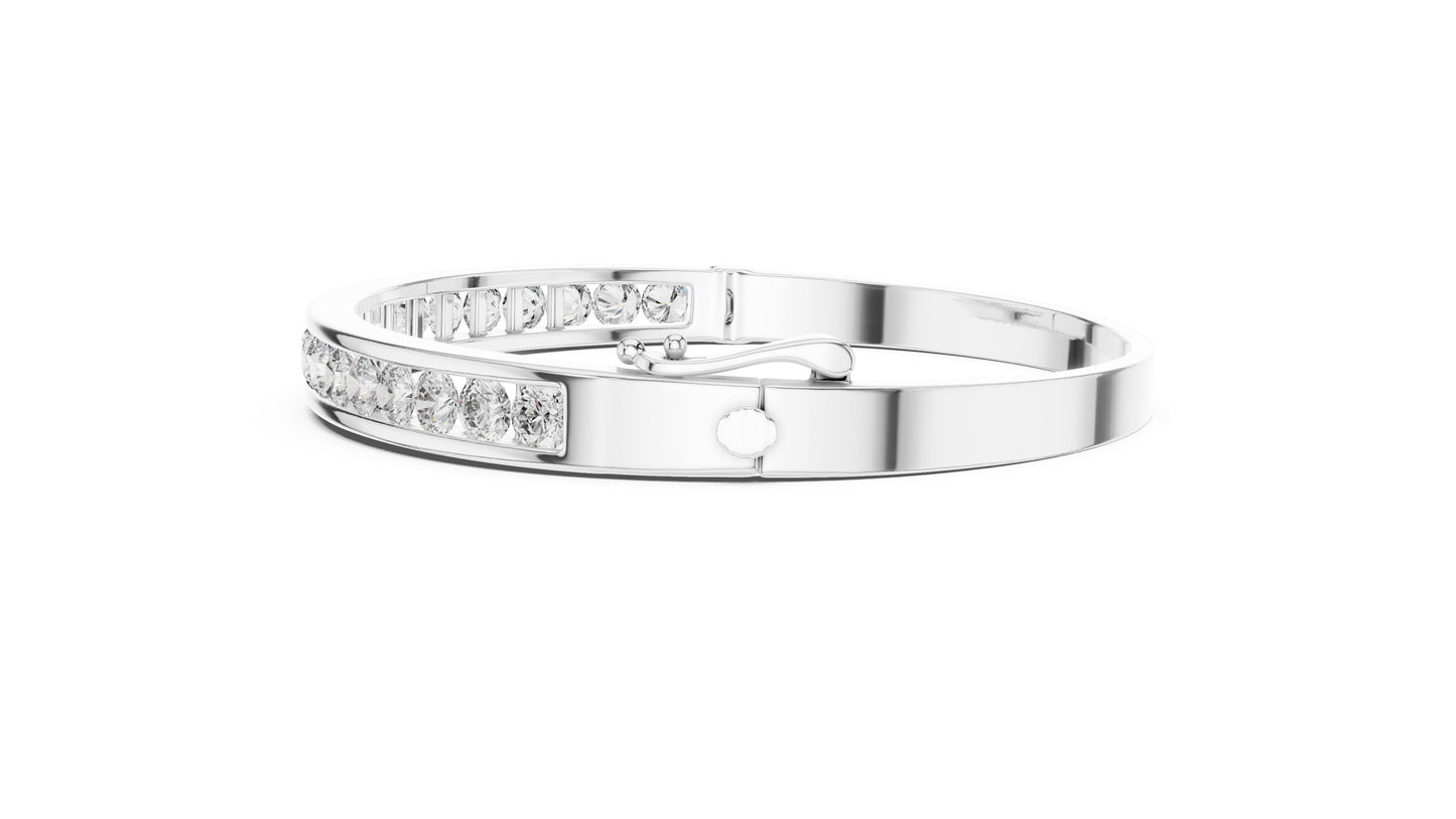 Round Bangle Lab Grown Diamond Bracelet
