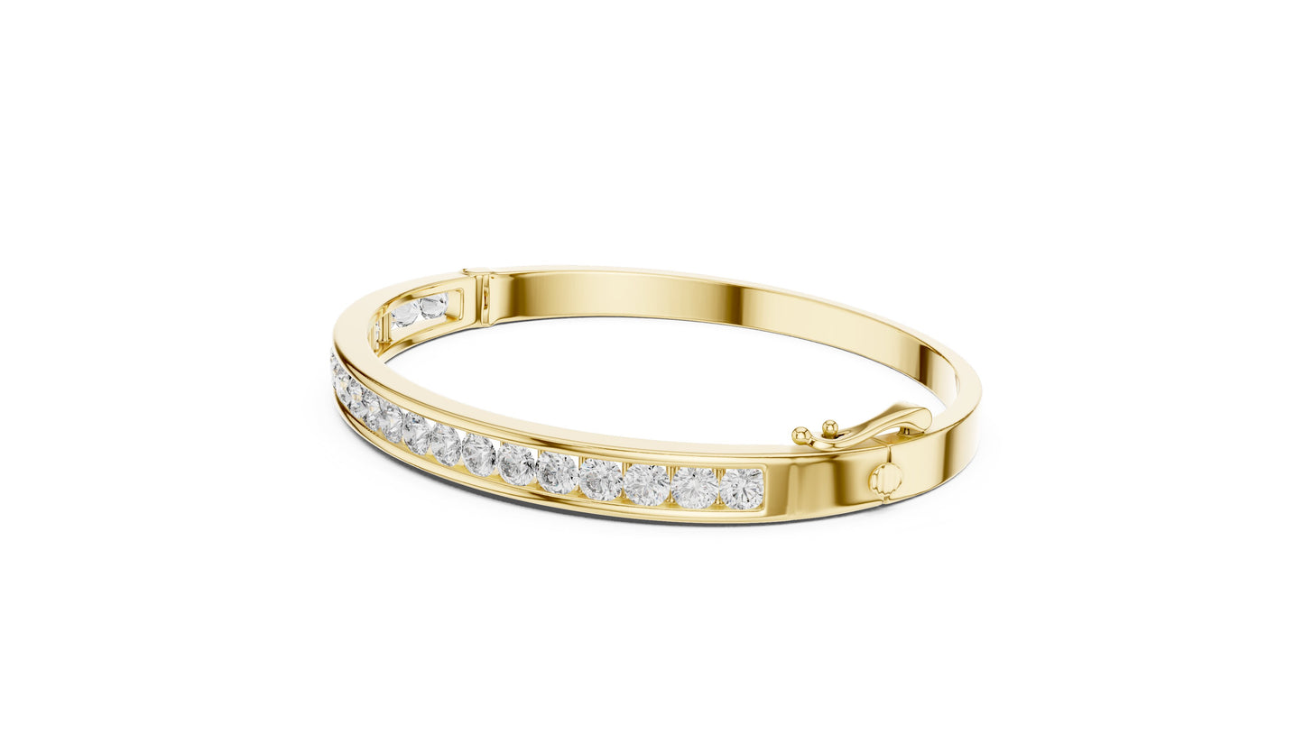 Round Bangle Lab Grown Diamond Bracelet