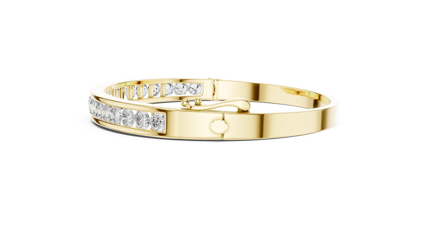 Round Bangle Lab Grown Diamond Bracelet
