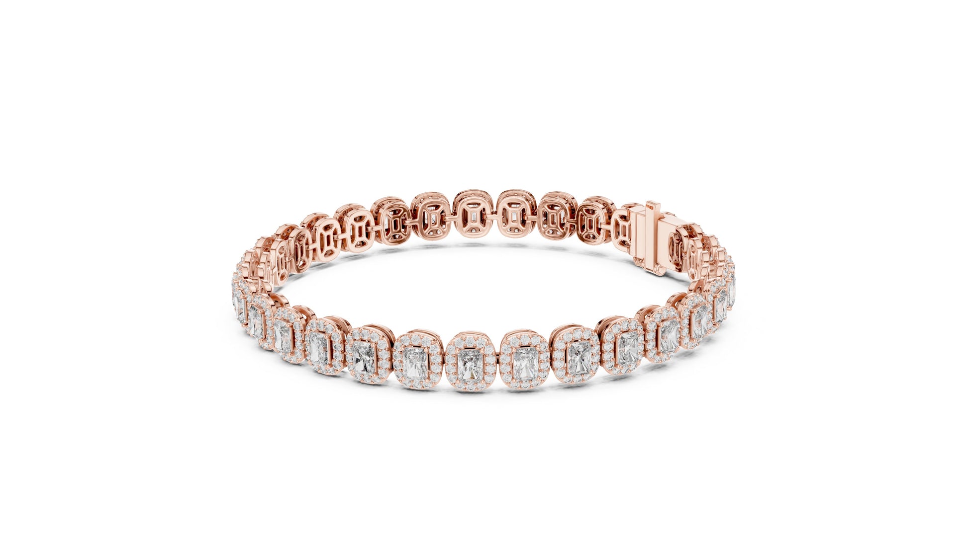 Emerald Tennis Lab Grown Diamond Bracelet