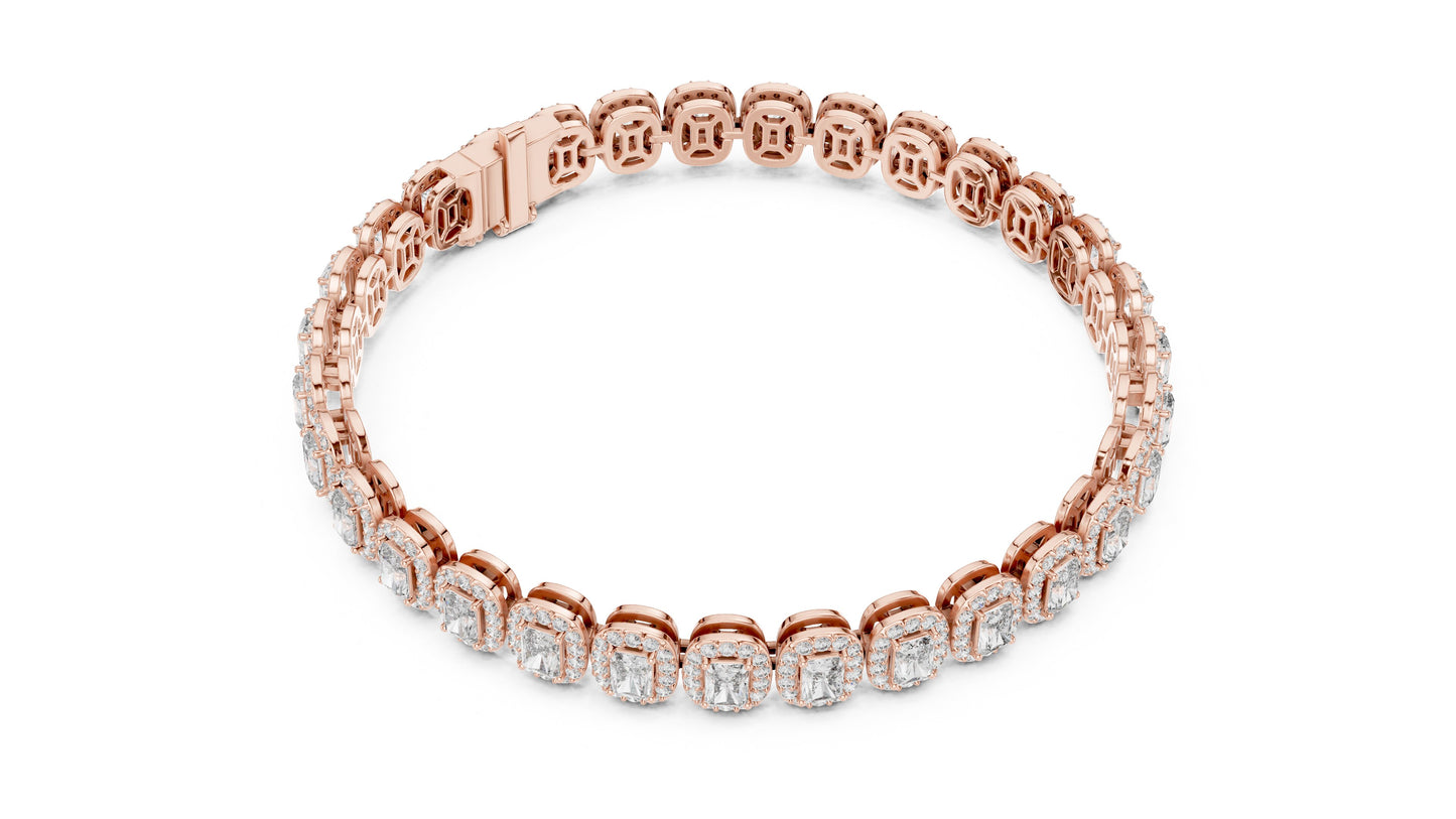 Emerald Tennis Lab Grown Diamond Bracelet