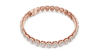 Emerald Tennis Lab Grown Diamond Bracelet