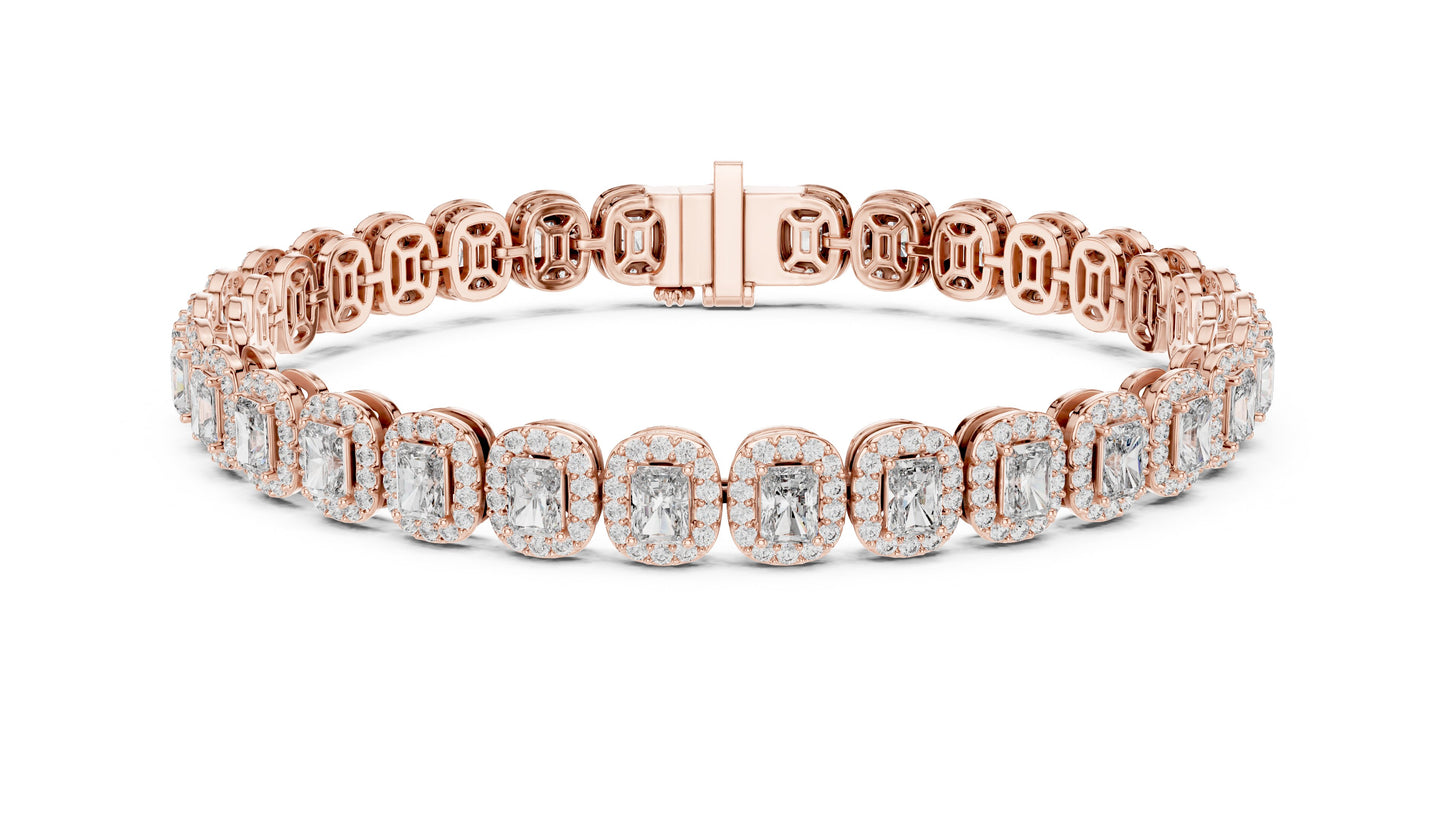 Emerald Tennis Lab Grown Diamond Bracelet