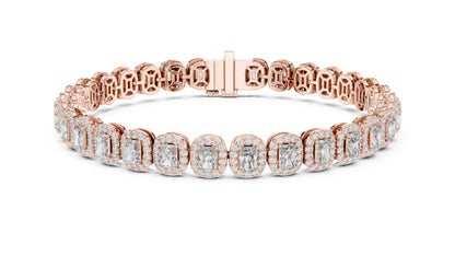 Emerald Tennis Lab Grown Diamond Bracelet