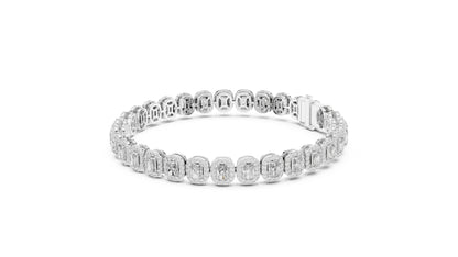 Emerald Tennis Lab Grown Diamond Bracelet