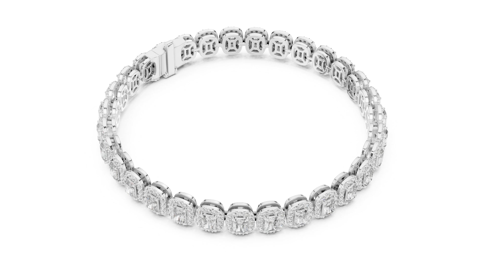 Emerald Tennis Lab Grown Diamond Bracelet