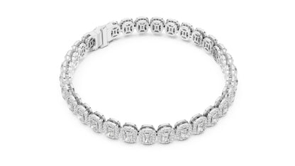 Emerald Tennis Lab Grown Diamond Bracelet