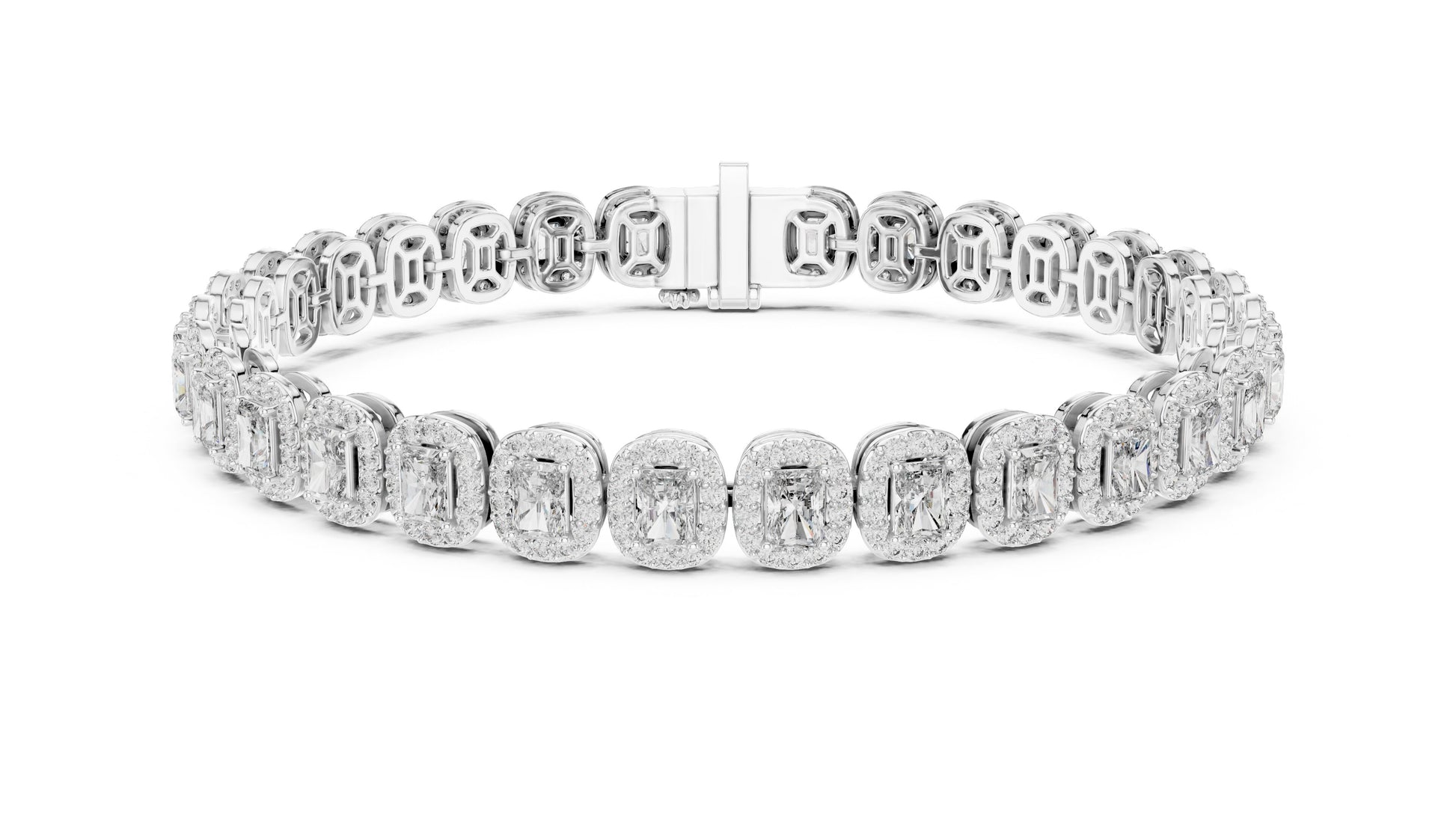Emerald Tennis Lab Grown Diamond Bracelet