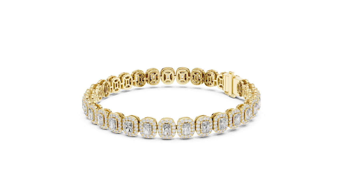 Emerald Tennis Lab Grown Diamond Bracelet