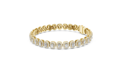 Emerald Tennis Lab Grown Diamond Bracelet