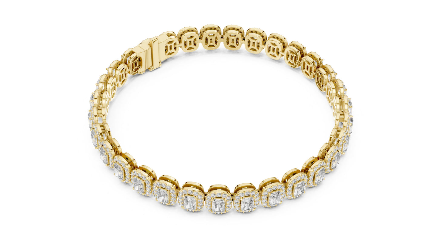 Emerald Tennis Lab Grown Diamond Bracelet
