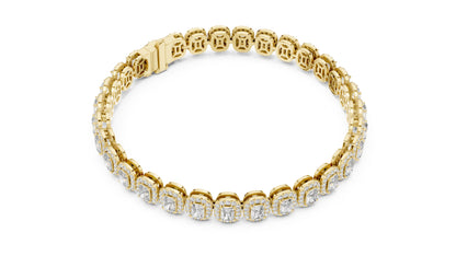 Emerald Tennis Lab Grown Diamond Bracelet