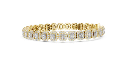 Emerald Tennis Lab Grown Diamond Bracelet