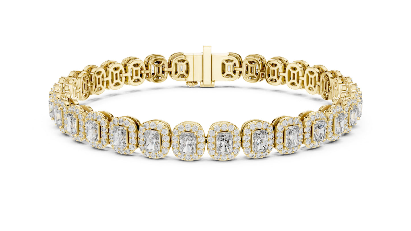 Emerald Tennis Lab Grown Diamond Bracelet