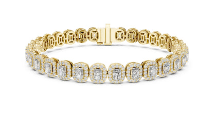 Emerald Tennis Lab Grown Diamond Bracelet