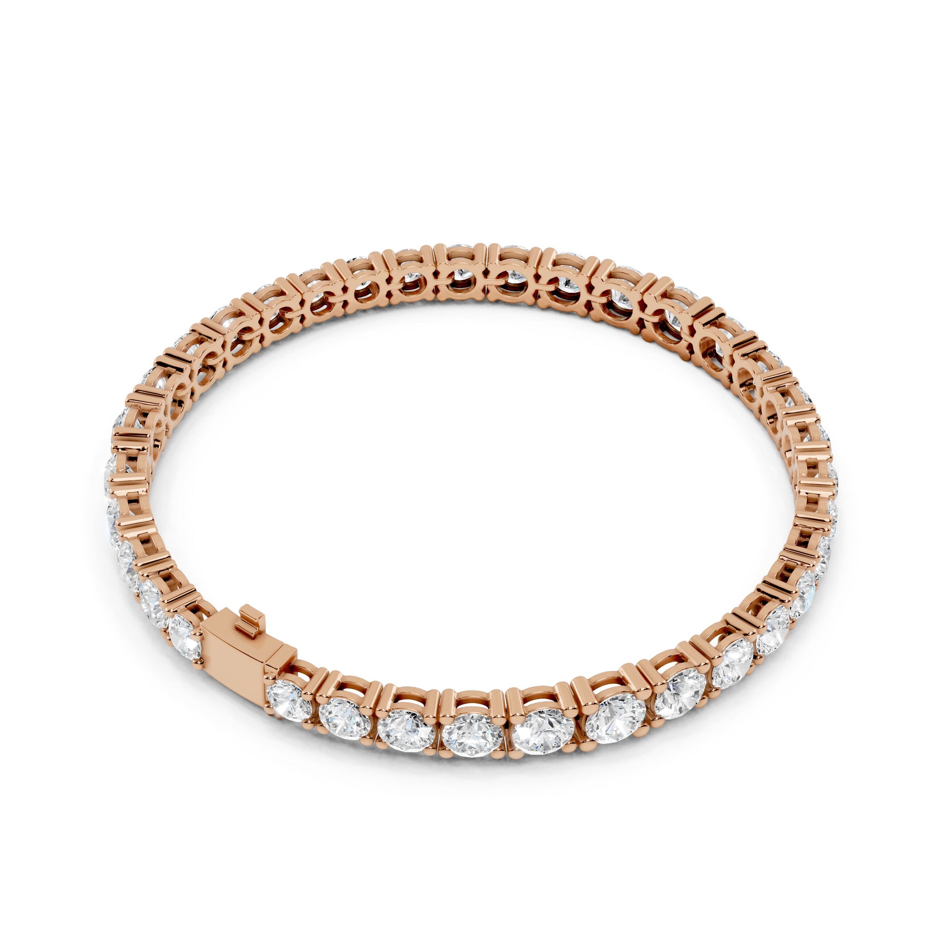 Round Tennis Lab Grown Diamond Bracelet
