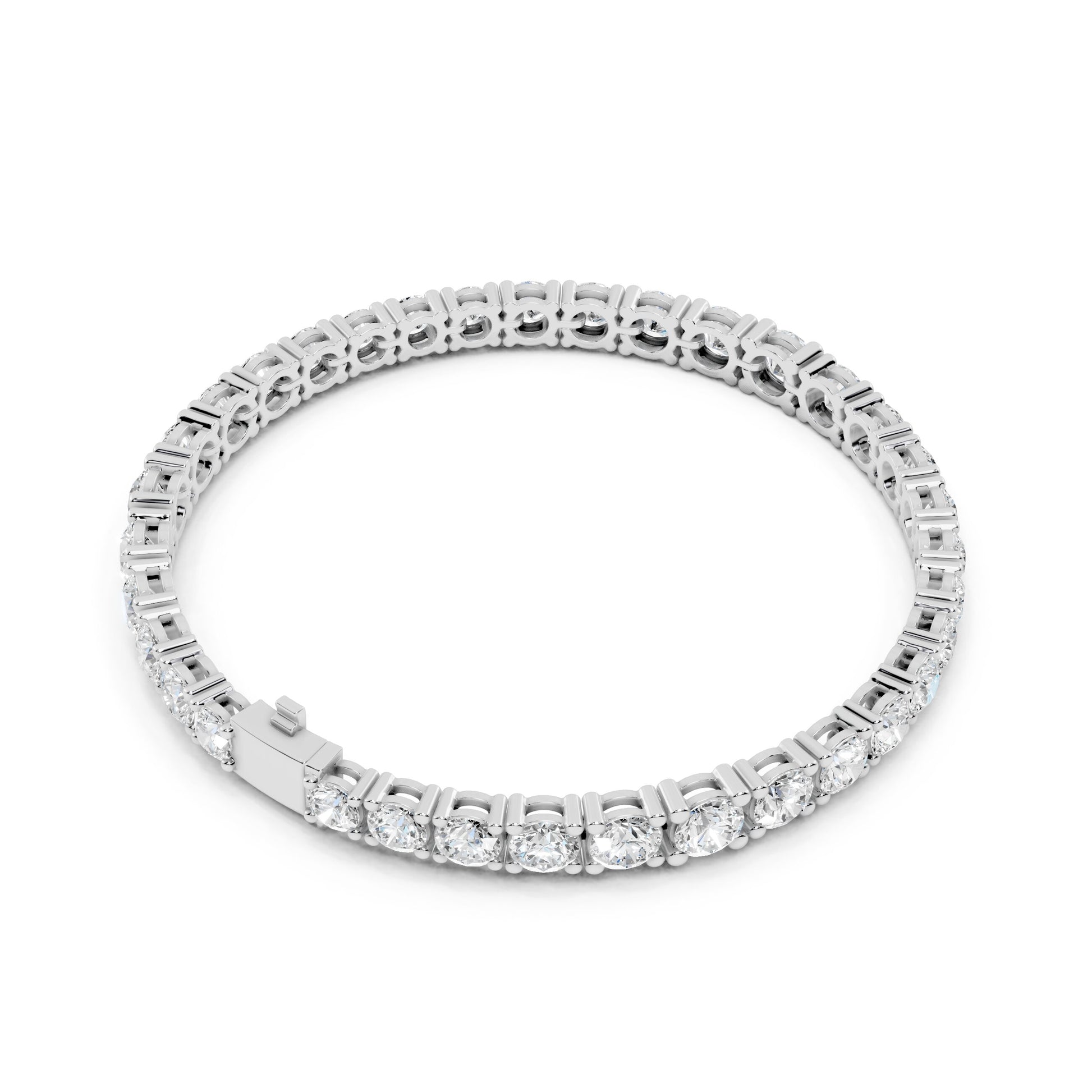 Round Tennis Lab Grown Diamond Bracelet