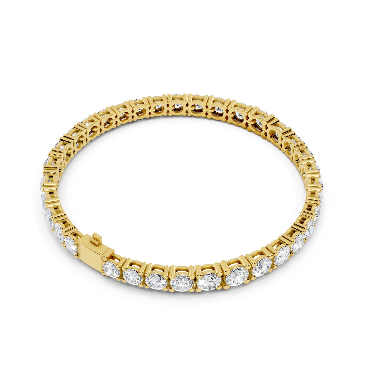 Round Tennis Lab Grown Diamond Bracelet