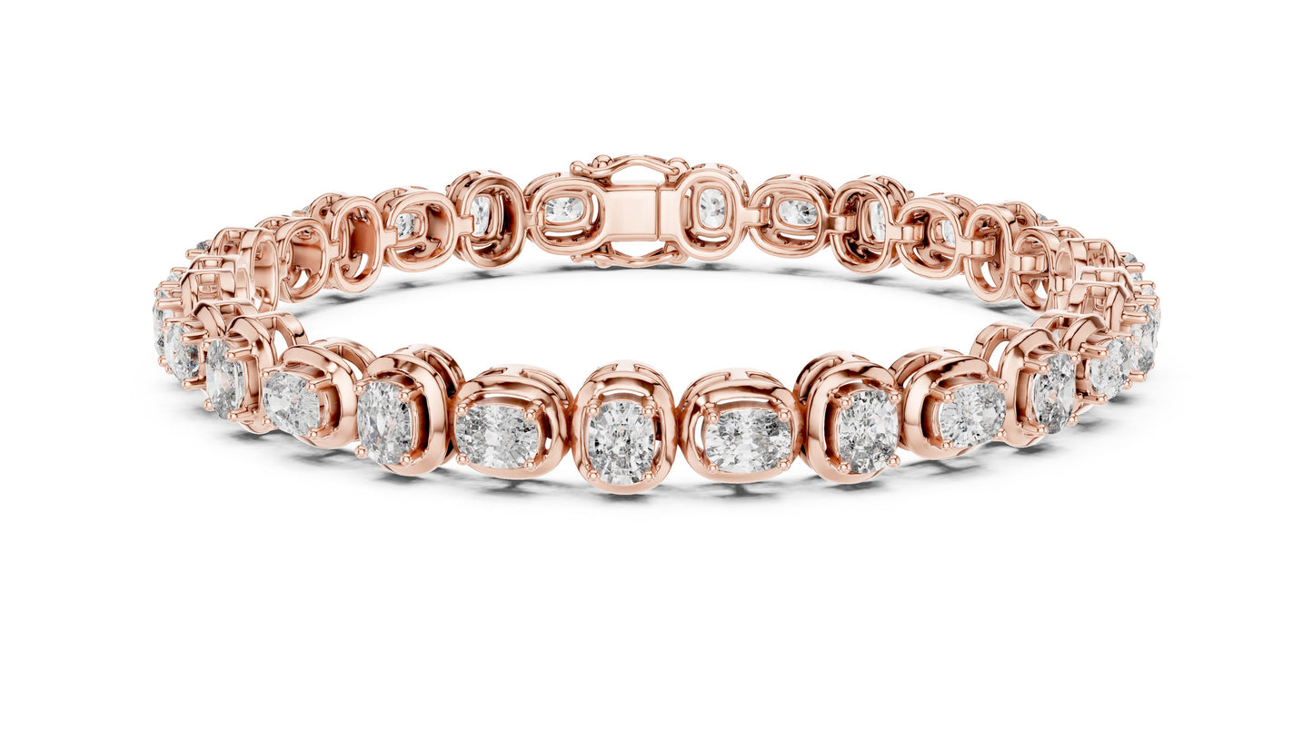 Round Tennis Lab Grown Diamond Bracelet