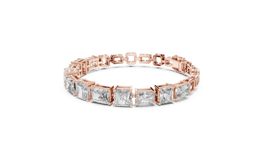 Emerald Tennis Lab Grown Diamond Bracelet