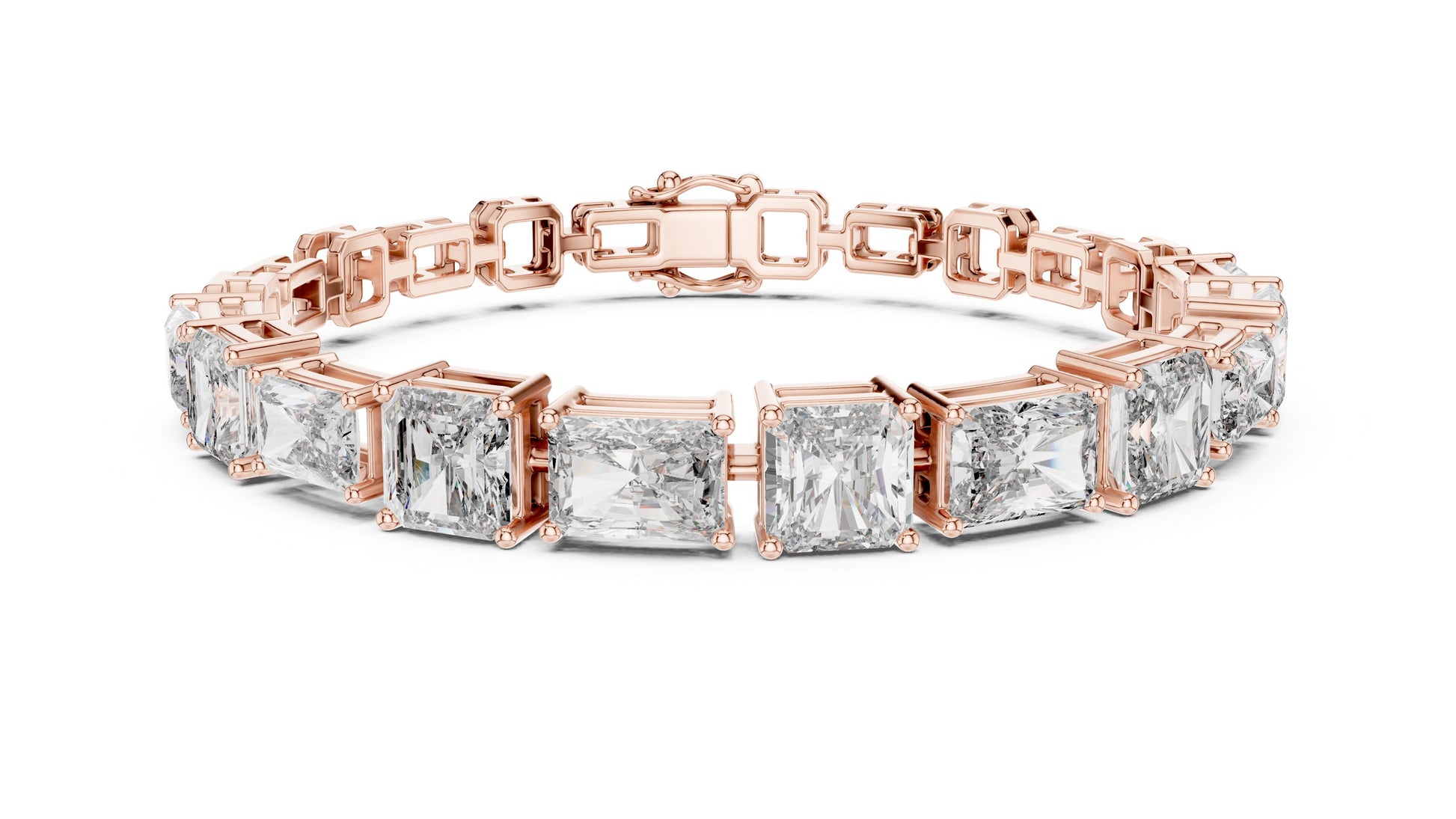 Emerald Tennis Lab Grown Diamond Bracelet