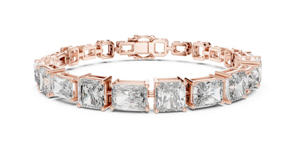 Emerald Tennis Lab Grown Diamond Bracelet