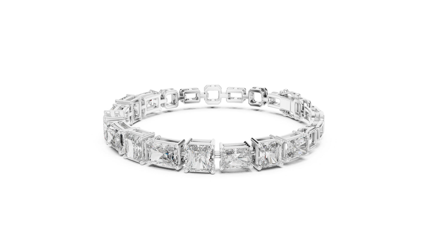 Emerald Tennis Lab Grown Diamond Bracelet