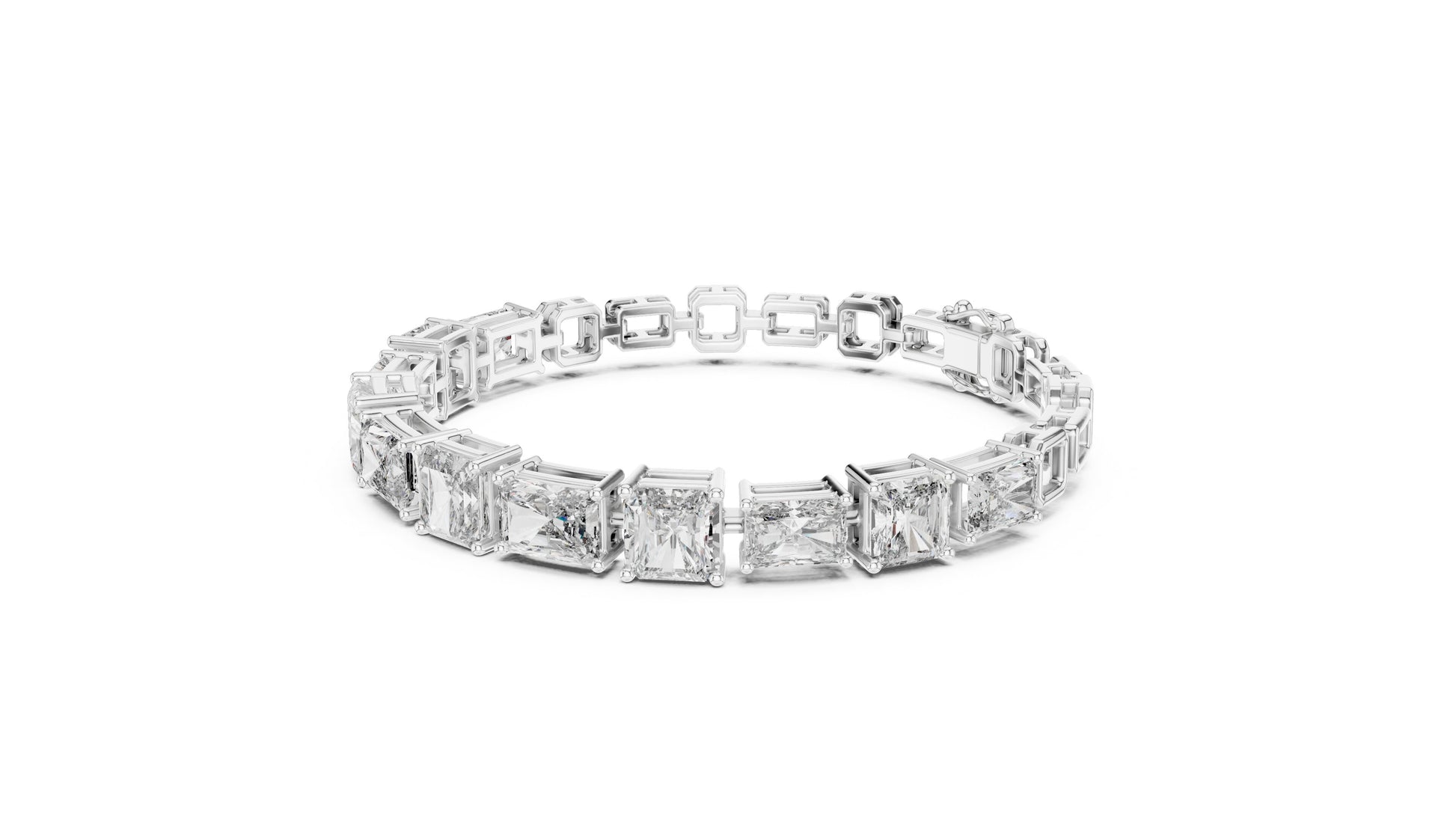 Emerald Tennis Lab Grown Diamond Bracelet