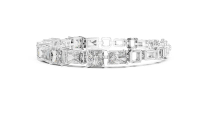 Emerald Tennis Lab Grown Diamond Bracelet