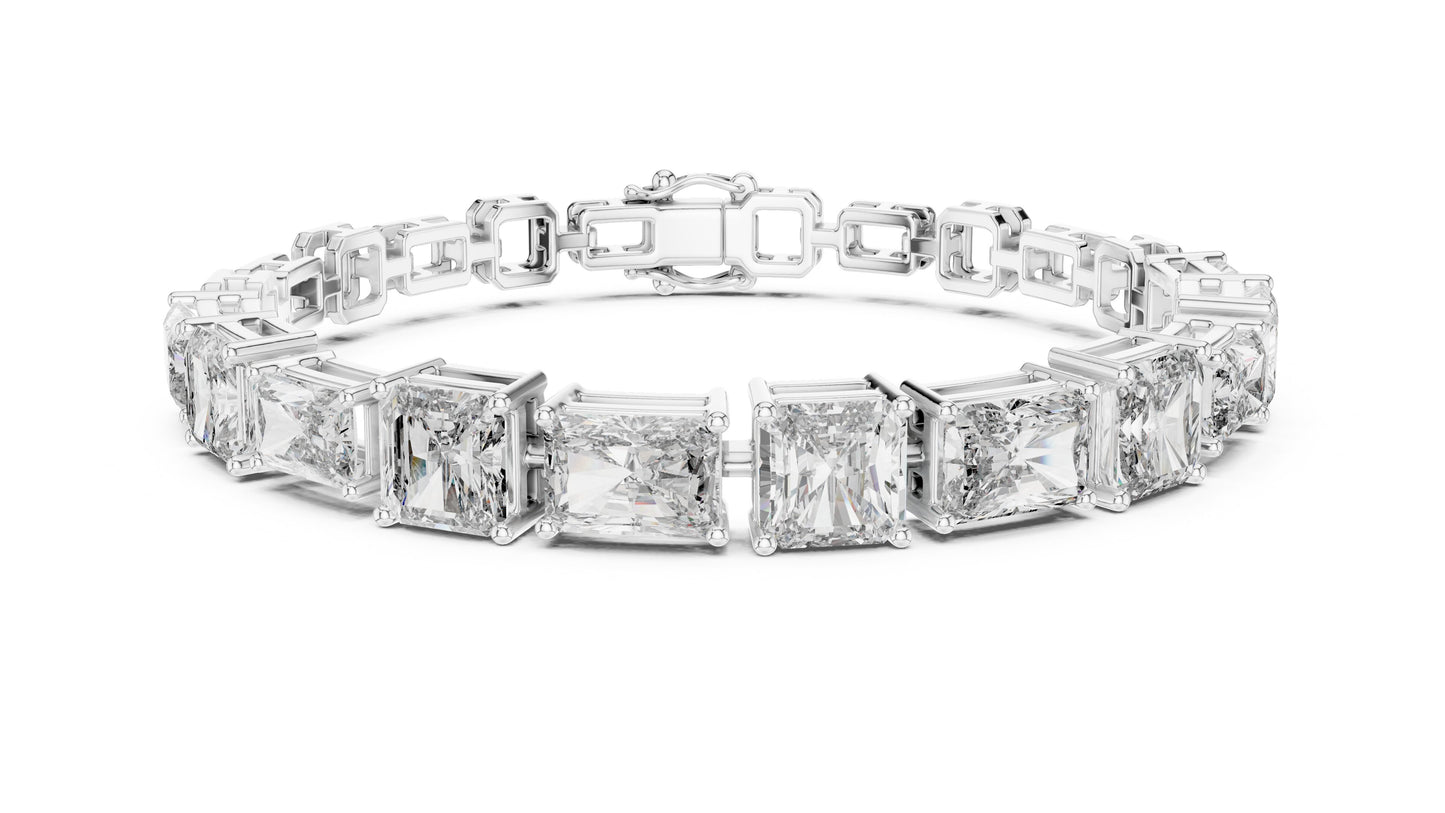 Emerald Tennis Lab Grown Diamond Bracelet