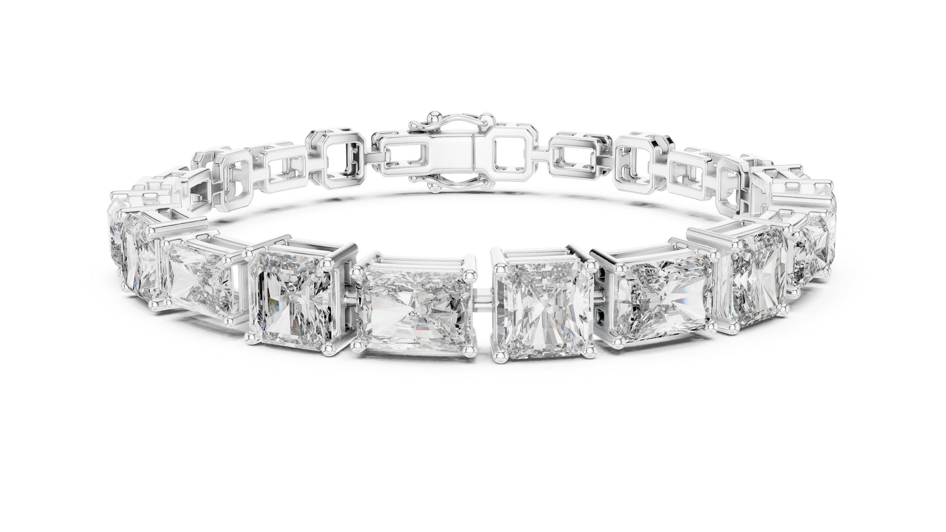 Emerald Tennis Lab Grown Diamond Bracelet