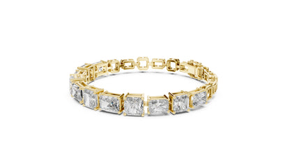 Emerald Tennis Lab Grown Diamond Bracelet