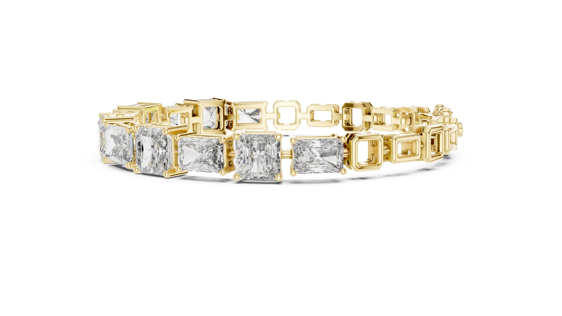 Emerald Tennis Lab Grown Diamond Bracelet