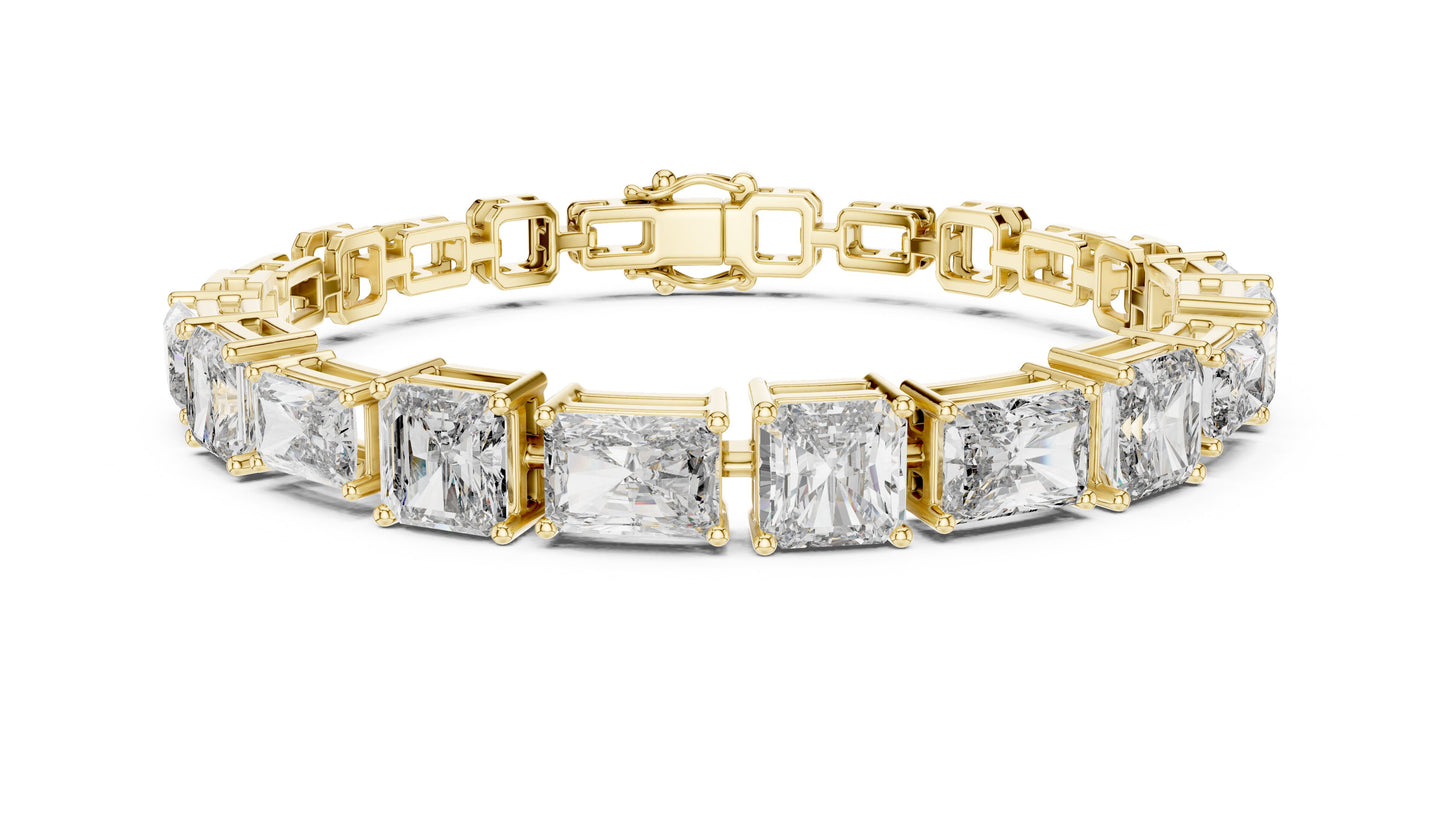 Emerald Tennis Lab Grown Diamond Bracelet