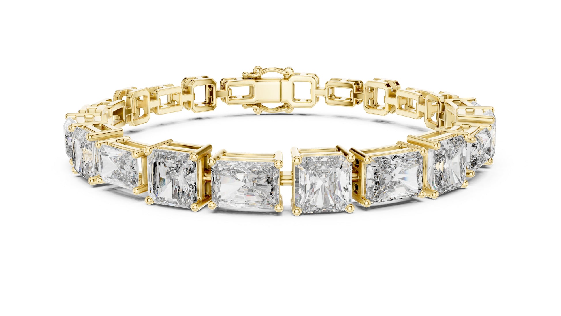 Emerald Tennis Lab Grown Diamond Bracelet