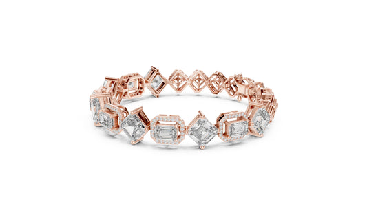 Emerald Tennis Lab Grown Diamond Bracelet